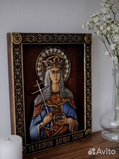 Икона Святой Равноапостольной Княгини Елены 23х19