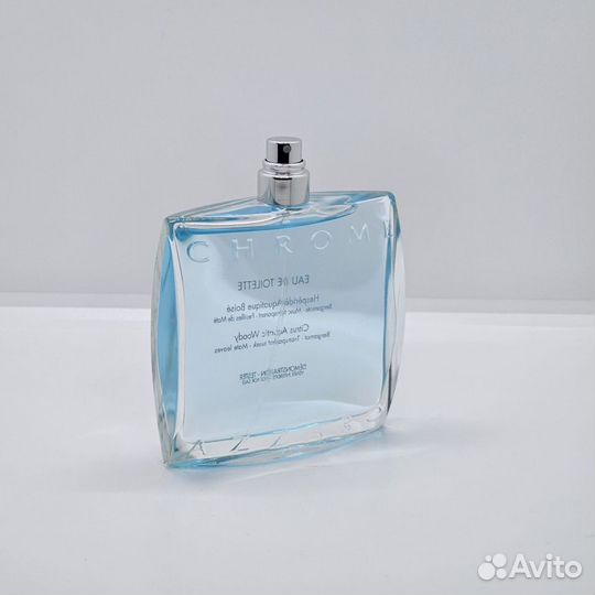 Azzaro chrome men edt 100 ml tester + пробник