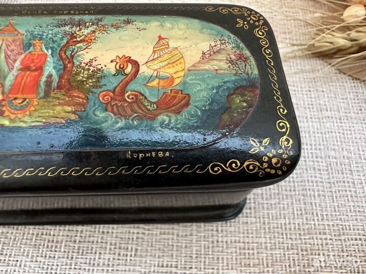 Шкатулка лаковая сказки Пушкина Мстера Громова вин