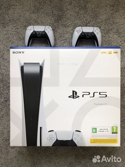 Sony playstation 5 PS5 с дисководом 2 джойстика