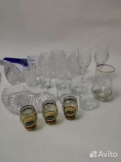 Посуда ссср, хрусталь,рог