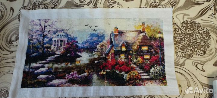 Набор для вышивания крестиком, остатки