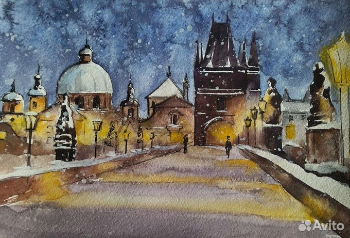 Картины акварелью пейзажи