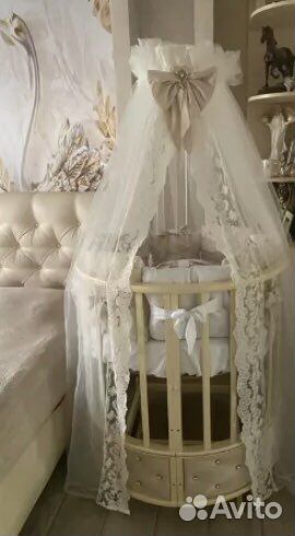 Детская овальная кроватка трансформер