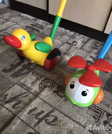 Каталки детские с ручкой