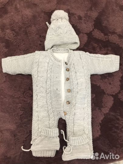 Вязаный костюм детский