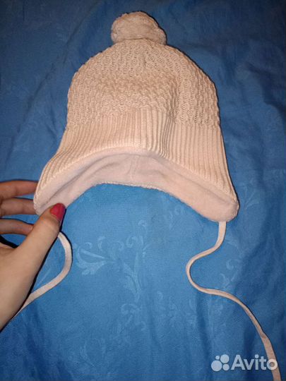 Детская шапка для девочки на осень/весну 74/80 р