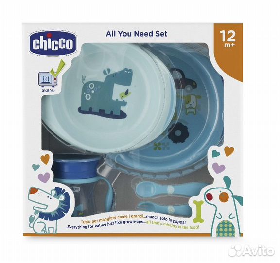 Chicco комплект посуды