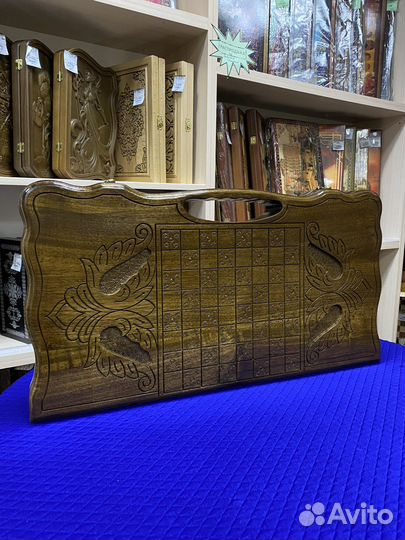 Нарды резные с ручкой 