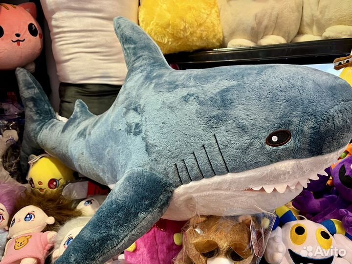 Акула мягкая игрушка 110см 65 см