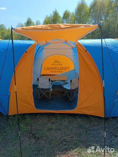 Палатка 3х комнатная 6 местная, пол в тамбуре