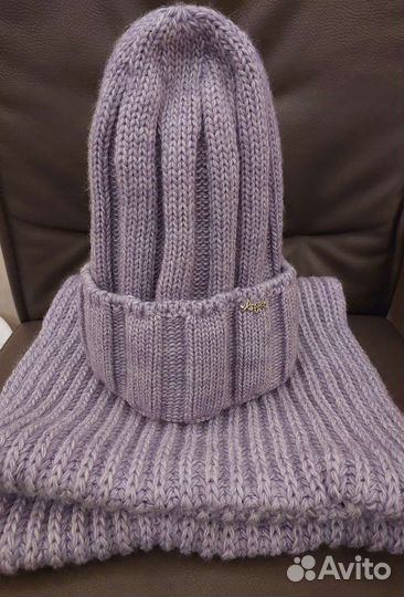 Комплект шапка и снуд женский