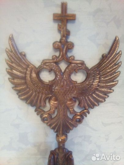Подсвечник настенный с двухглавым орлом. винтаж