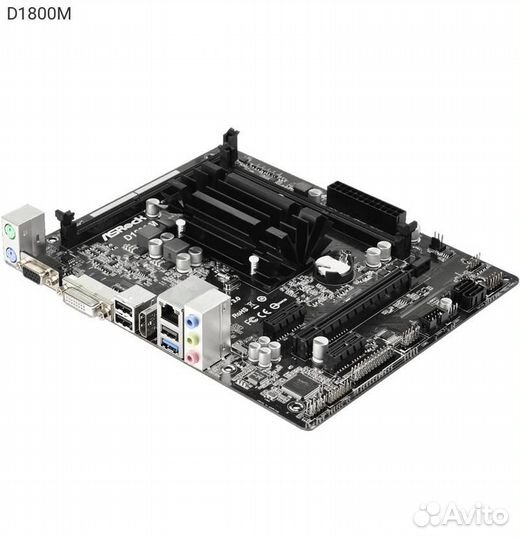 Материнская плата ASRock D1800M mATX Intel SoC, D1