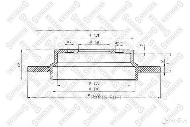 Stellox 60204843SX 6020-4843-SX диск тормозной зад