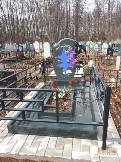 Благоустройство могил плитка ограды