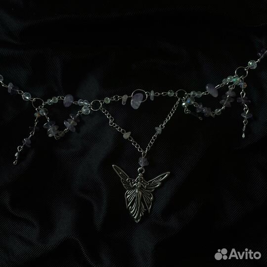 Ожерелье из аметиста ручной работы