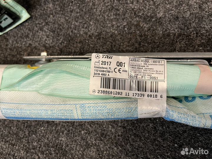 Подушка безопасности боковая правая Mercedes W238