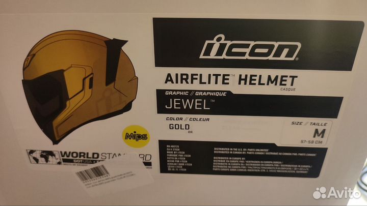 Новый шлем Icon Airflite mips Jewel M(57-58)