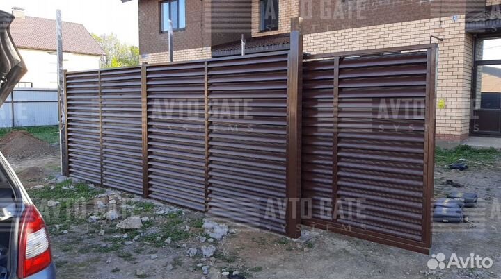Откатные ворота жалюзи