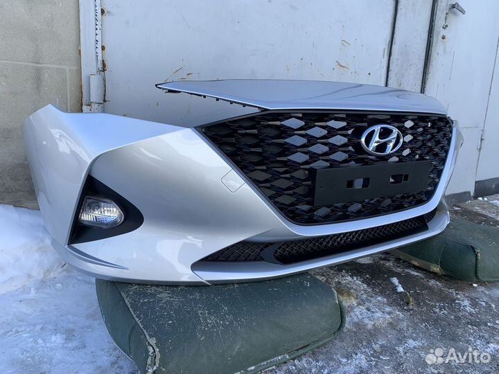 Бампер передний Hyundai Solaris 2 Рестайлинг