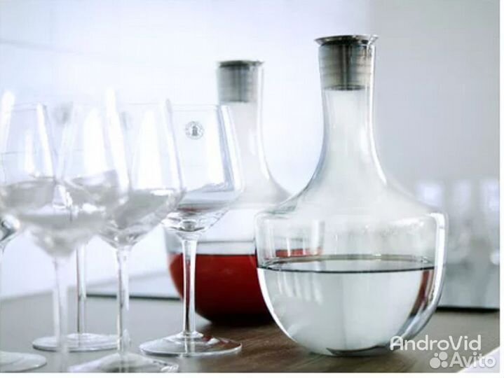 Посуда IKEA бокалы, миска, ножи, графин, салфетки