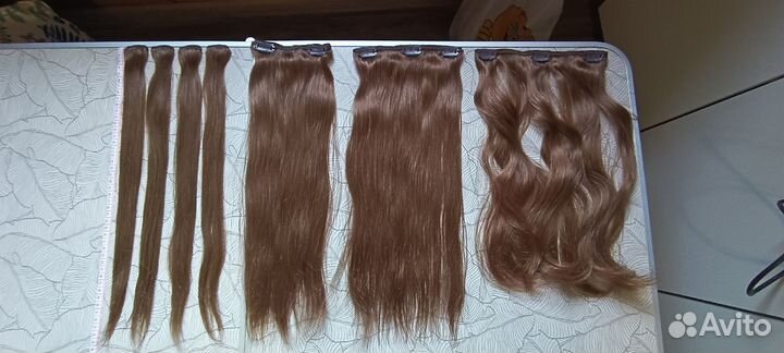 Трессы на заколках натуральные
