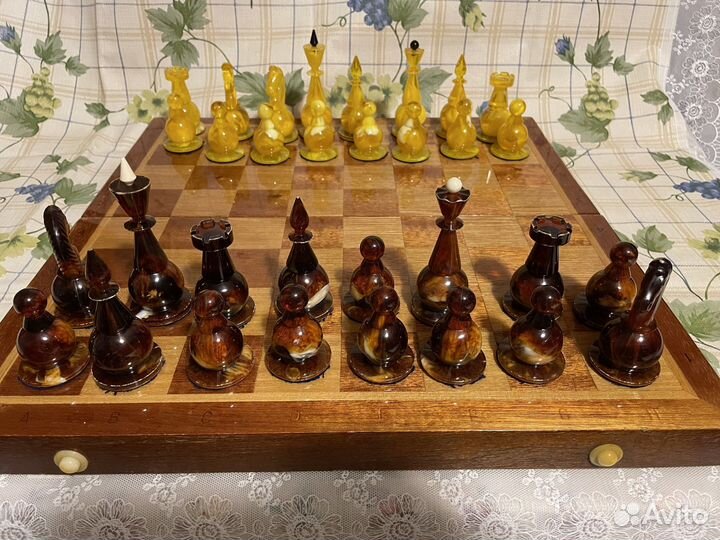 Шахматы янтарные СССР