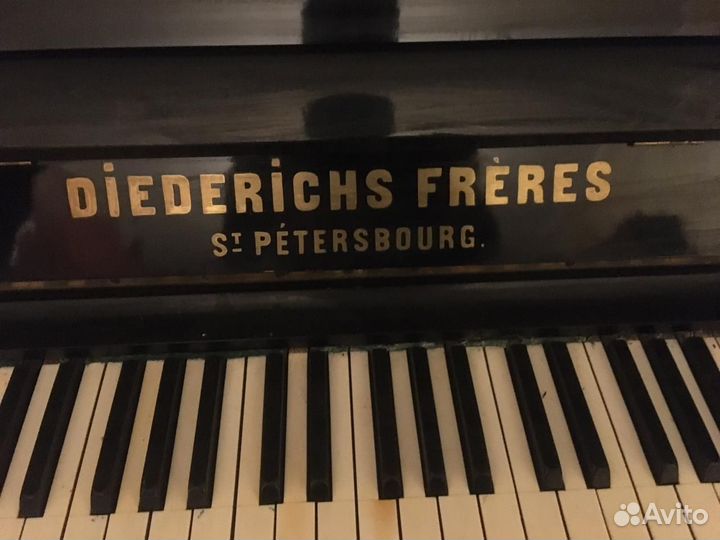 Пианино Братья Дидерихс, чёрное, 1900г