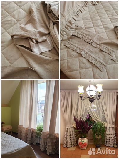 Шторы скатерть салфетки льняные