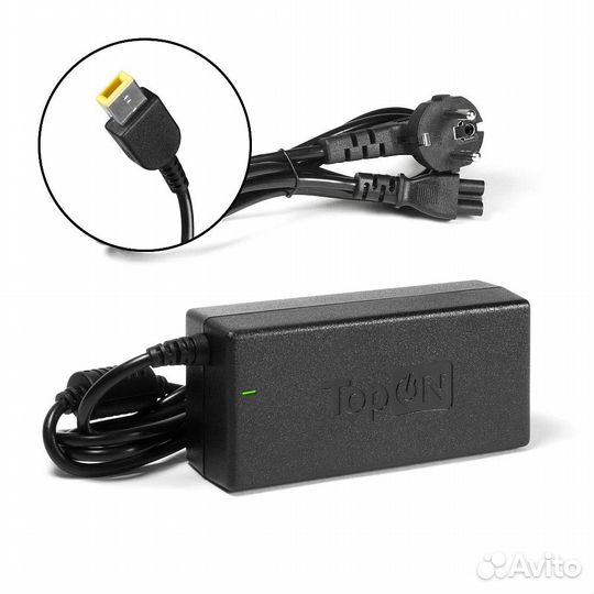 Блок питания TopON для Lenovo 20V 3.25A (USB Pin)