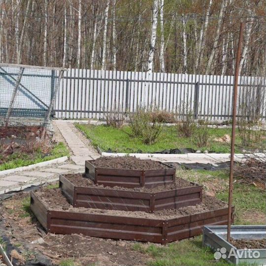 Грядка оцинкованная 1м х 6м х 22см