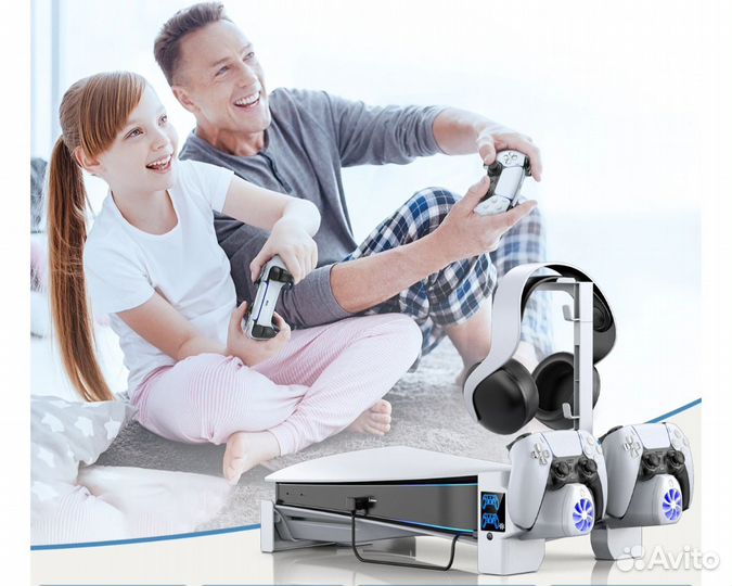 Док станция PS5 горизонтальная / зарядка