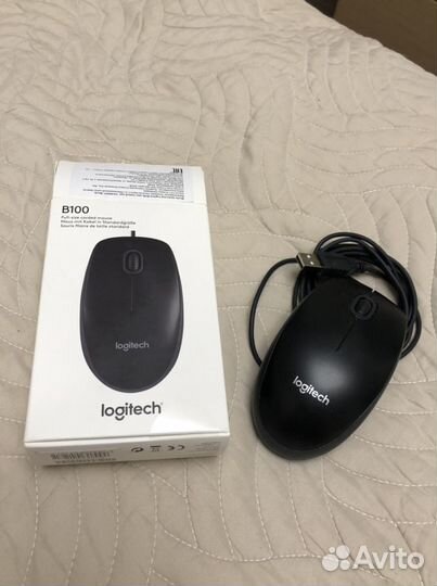 Мышь проводная Logitech B100