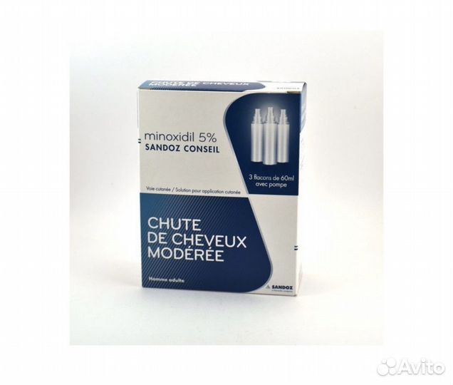 Minoxidil 5% sandoz 3 bottles OF 60ML