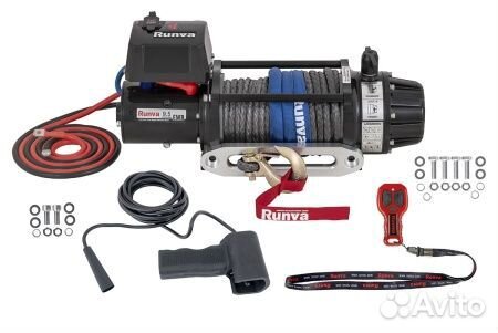 Лебедка 12V Runva 9500lbs 4350кг синт. EWB9500USR