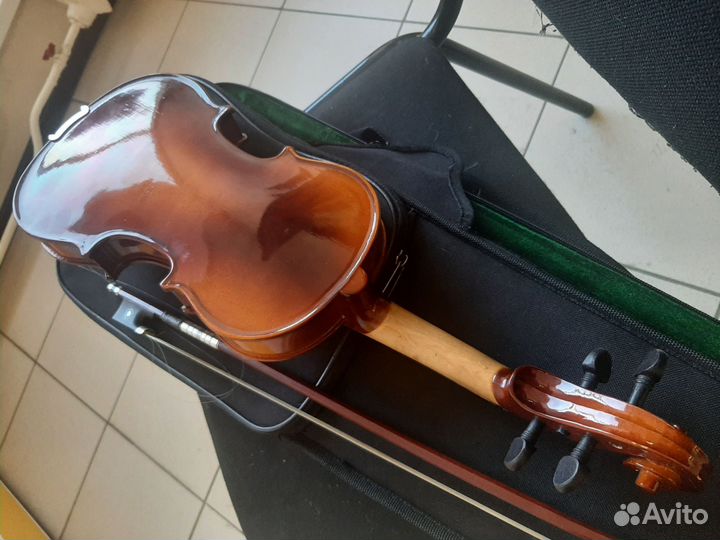 Скрипка с чехлом для начинающих