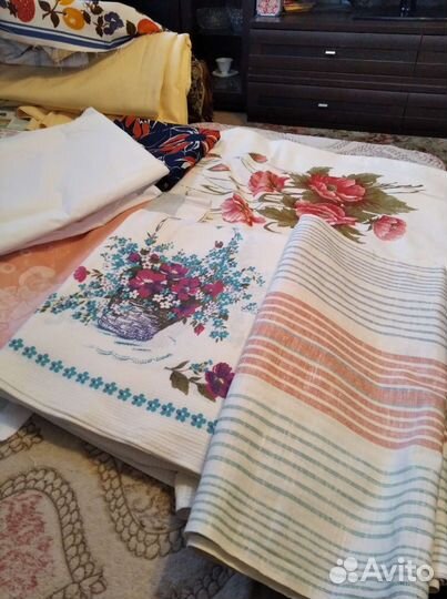 Ткань лен ссср,хлопок, кружево