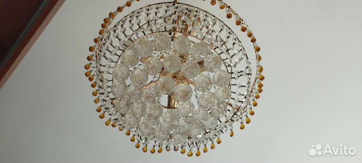 Люстра потолочная хрустальная
