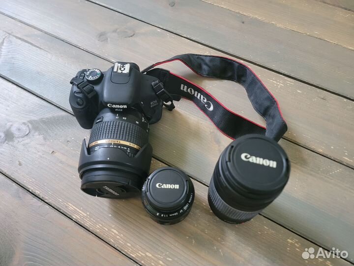 Фотоаппарат canon eos 600d +3 объектива+ tamron