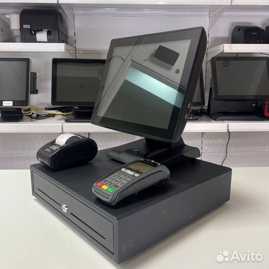 POS моноблок денежный ящик под ключ