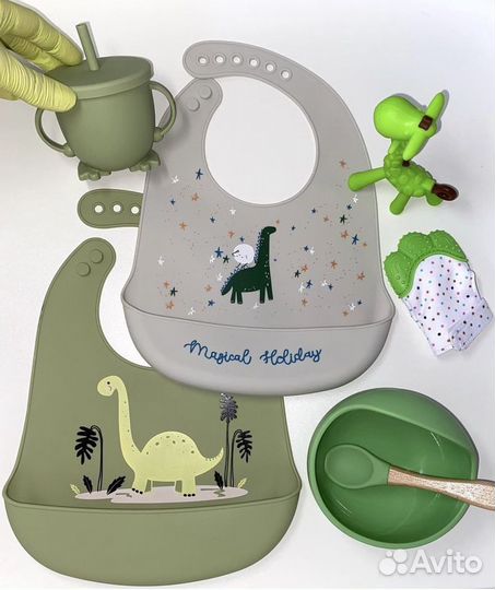 Силиконовая детская посуда