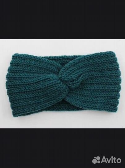 Шапка вязаная, повязка, шарф, платок атласный