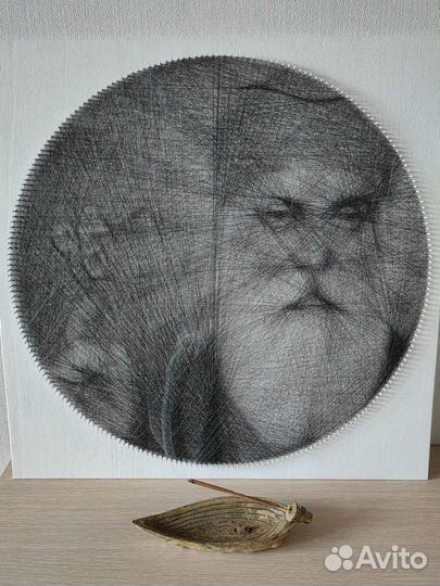 Картина нитями Гуру Нанак #1