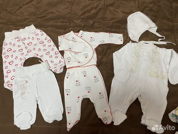 Вещи пакетом для новорожденной девочки 50 р до 68