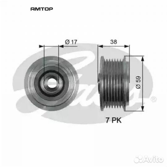 Gates OAP7169 Муфта генератора gates OAP7169