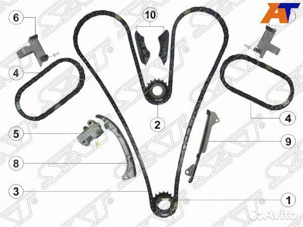 Комплект замены цепи грм lexus RX350