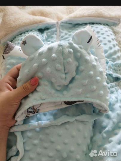 Конверт одеяло на выписку весна зима осень