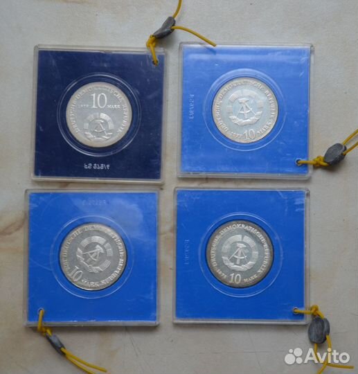 Германия ГДР 10 марок 1977, Отто фон Герике серебр