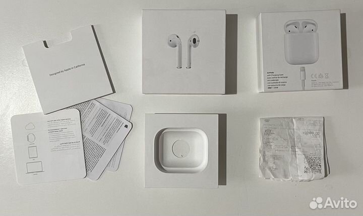 Коробка с чеком от airpods 2